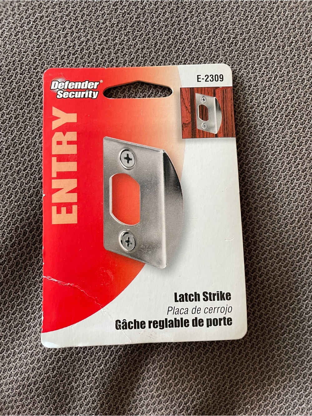 Satin Nickel Latch Strike - Entry E-2309